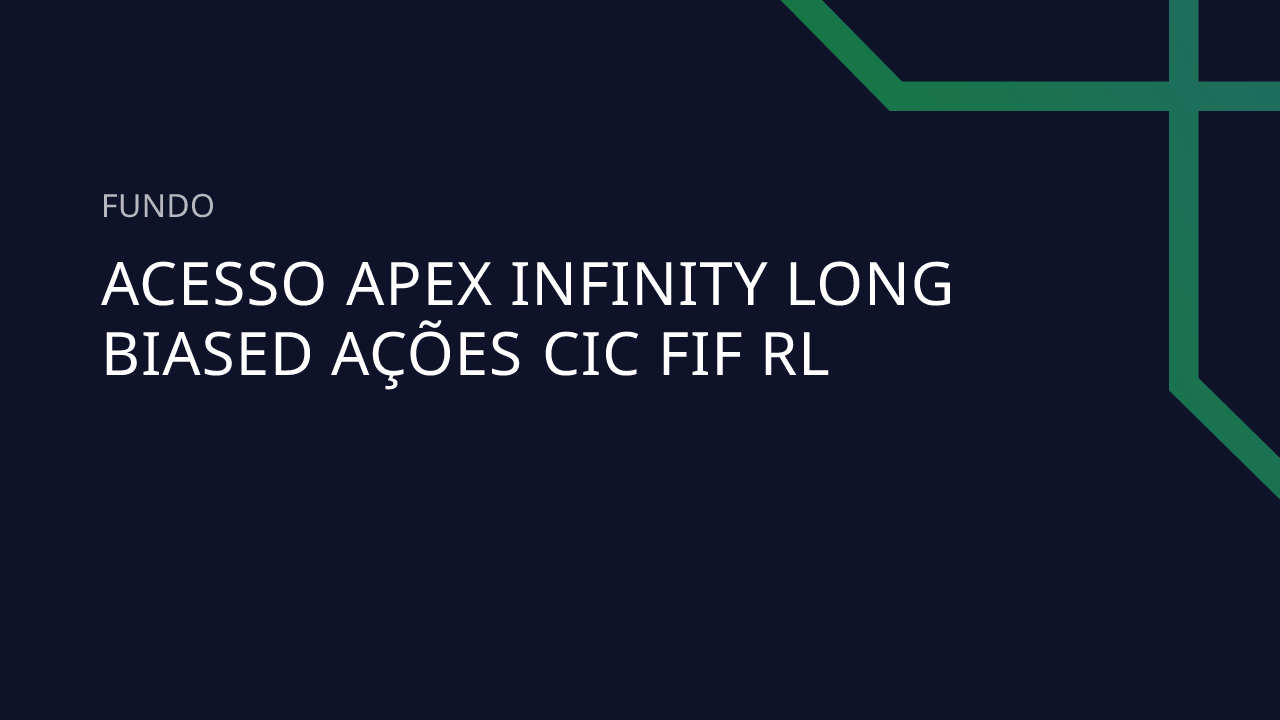 Fundo Acesso Apex Infinity Long Biased Ações CIC FIF RL