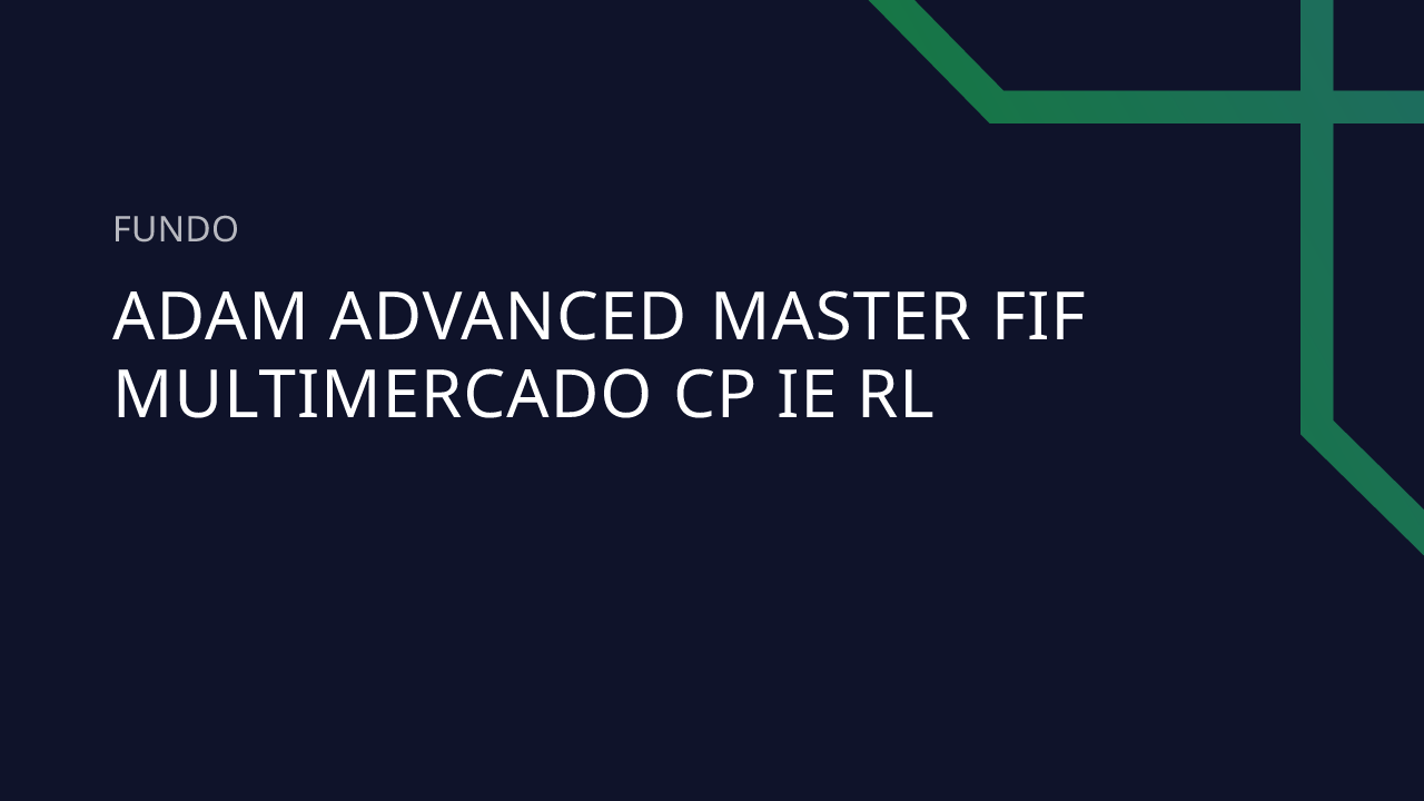 Fundo Adam Advanced Master FIF Multimercado CP IE RL