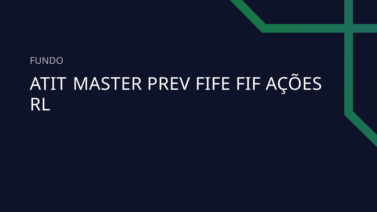 Fundo Atit Master Prev Fife FIF Ações RL - 52.025.303/0001-62