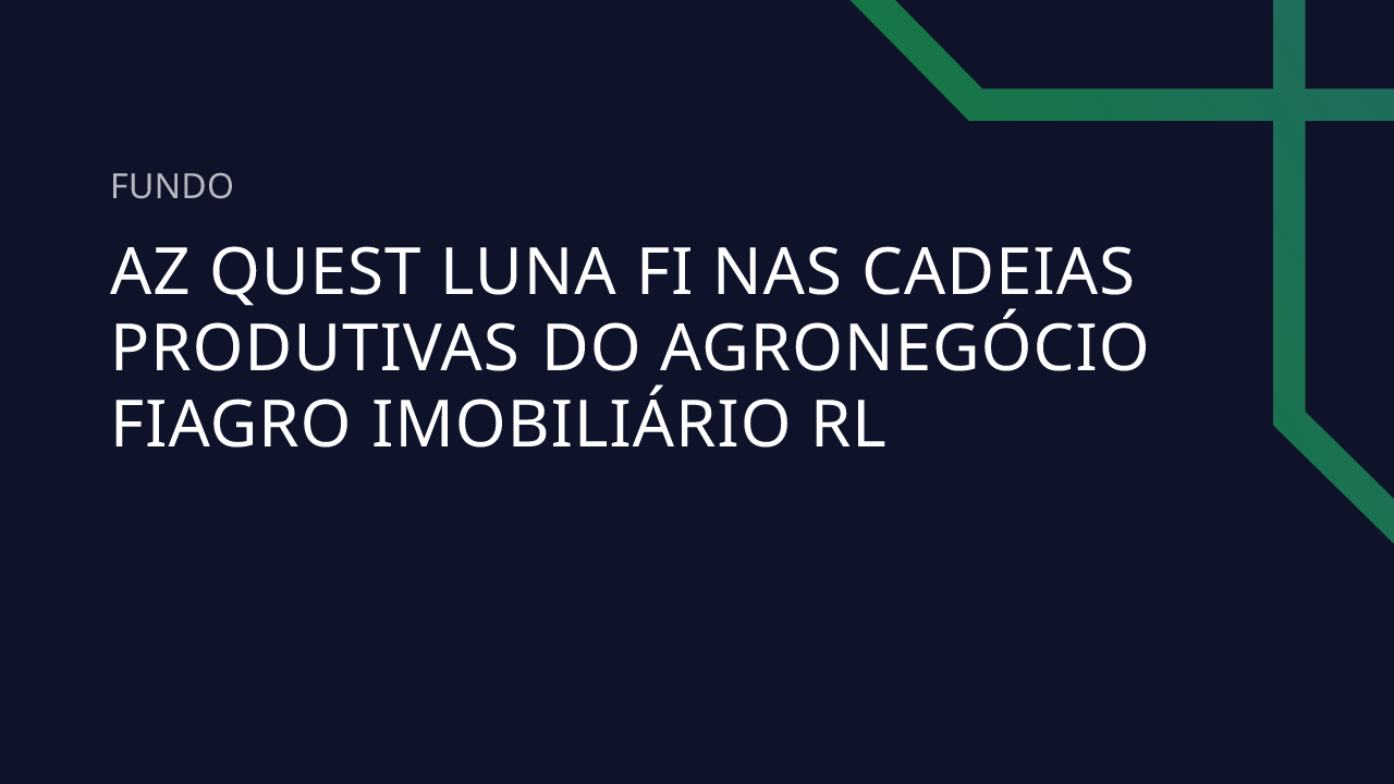 Fundo AZ Quest Luna FI Nas Cadeias Produtivas DO Agronegócio