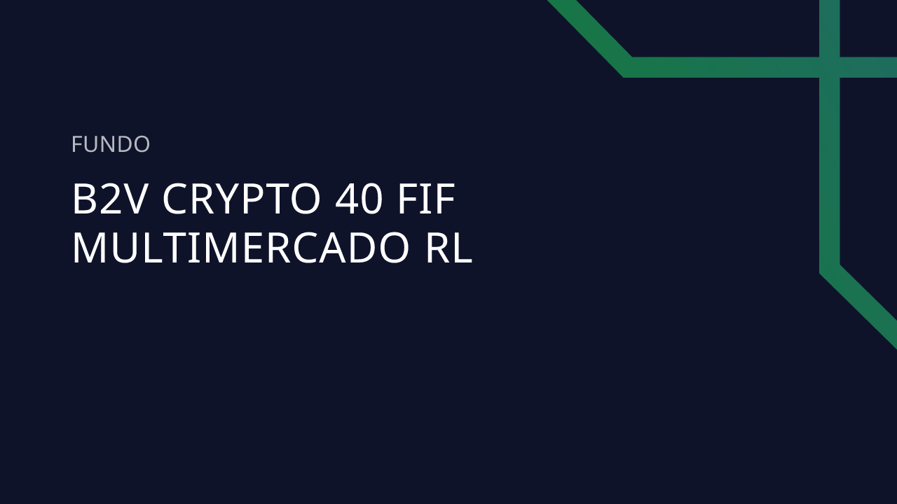 Fundo B2V Crypto 40 FIF Multimercado RL - 42.870.532/0001-20