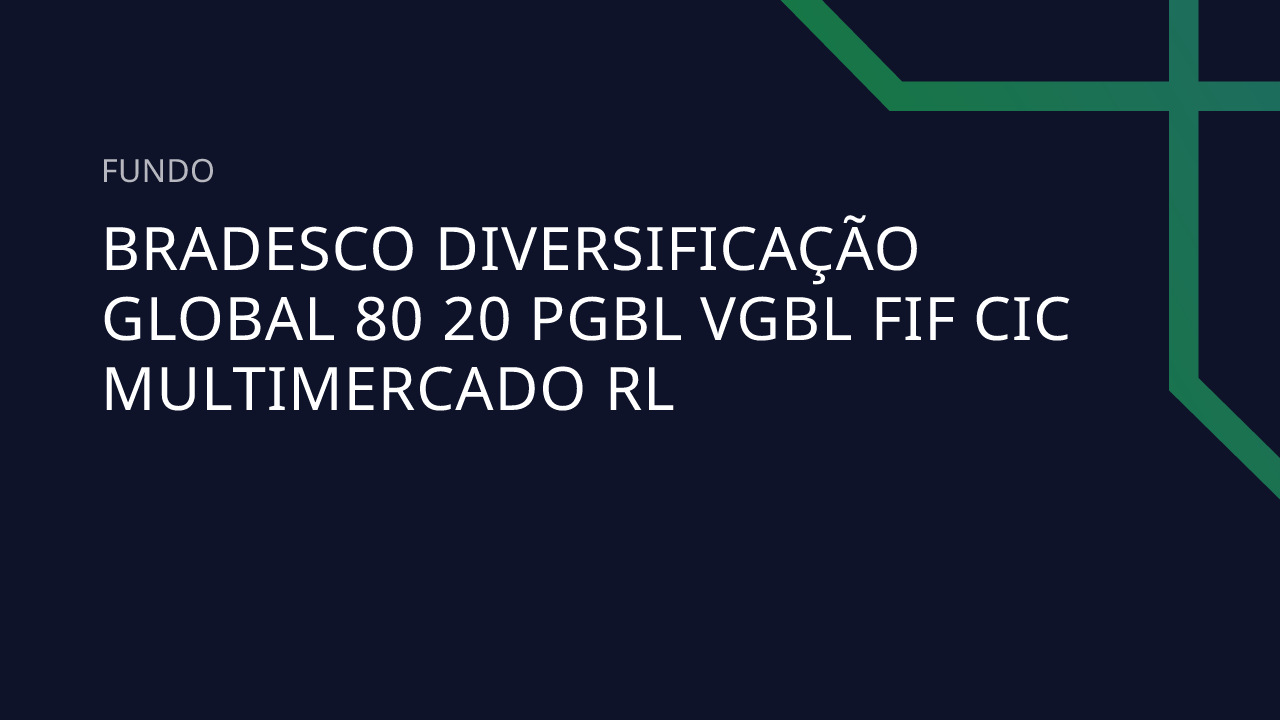Fundo Bradesco Diversificação Global 80 20 PGBL VGBL FIF CIC ...