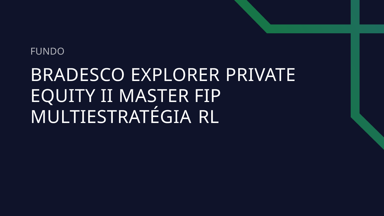 Fundo Bradesco Explorer Private Equity II Master FIP Multiestratégia RL