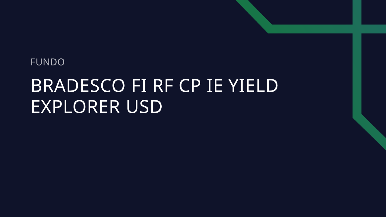 Fundo Bradesco FI RF CP IE Yield Explorer Usd