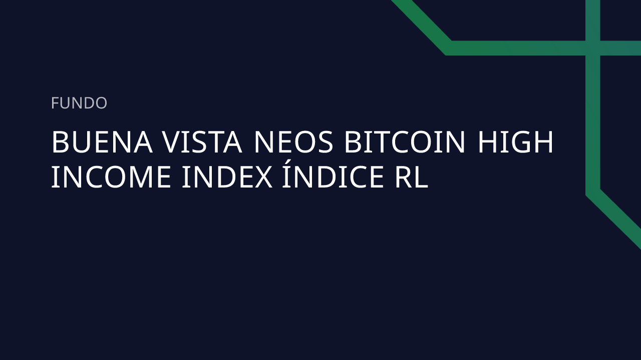 Fundo Buena Vista Neos Bitcoin HIGH Income Index Índice RL