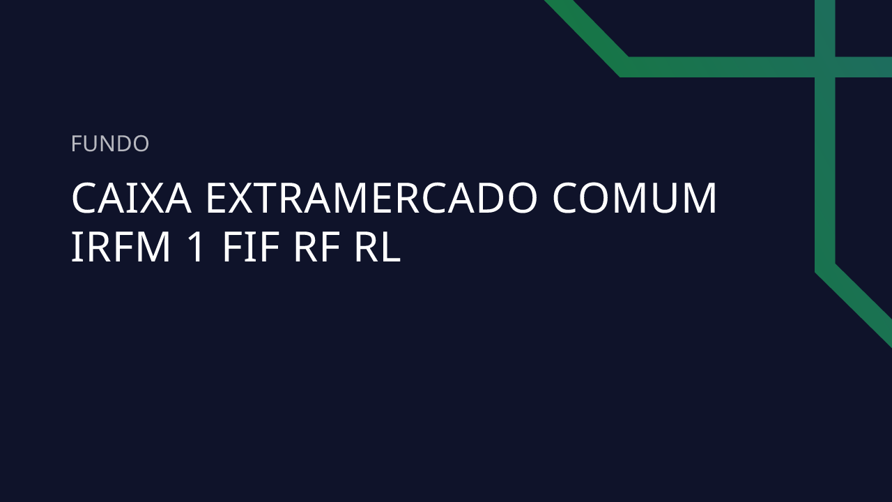 Fundo Caixa Extramercado Comum Irfm 1 FIF RF RL