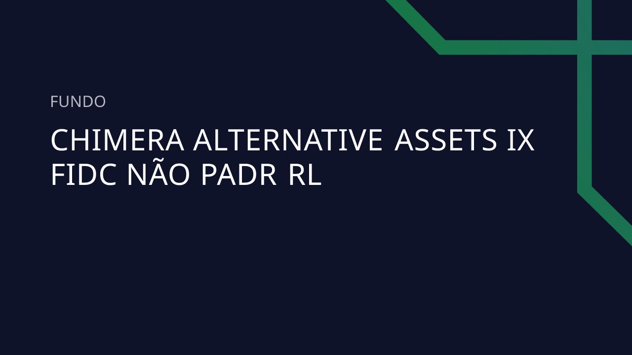 Fundo Chimera Alternative Assets IX FIDC Não Padr RL