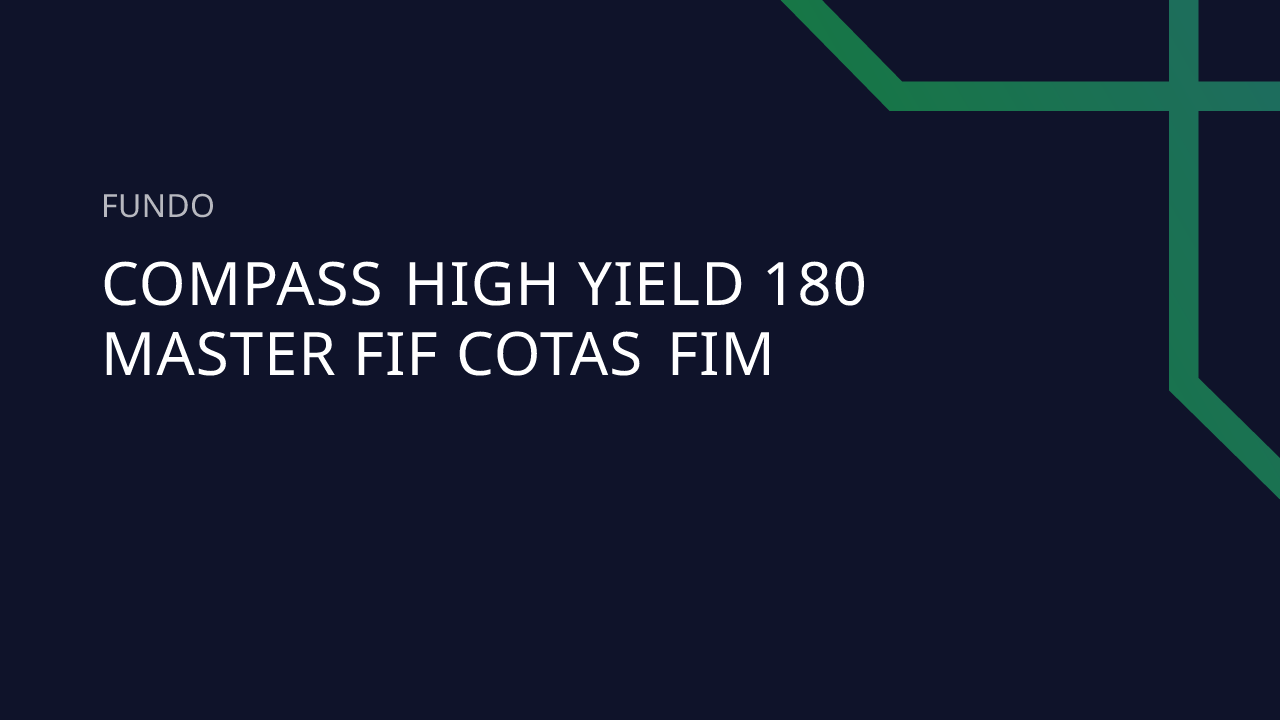 Fundo Compass HIGH Yield 180 Master FIF Cotas FIM
