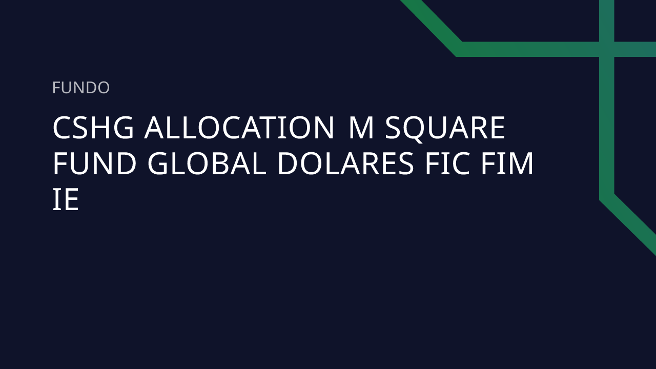 Fundo CSHG Allocation M Square FUND Global Dolares FIC FIM IE