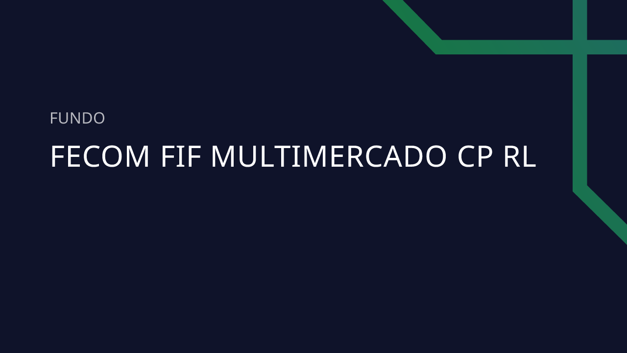 Fundo Fecom FIF Multimercado CP RL - 57.466.264/0001-52