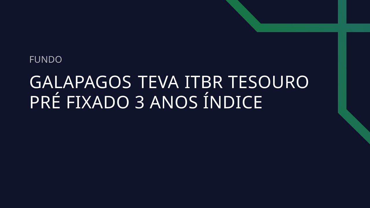 Fundo Galapagos Teva Itbr Tesouro Pré Fixado 3 Anos Índice