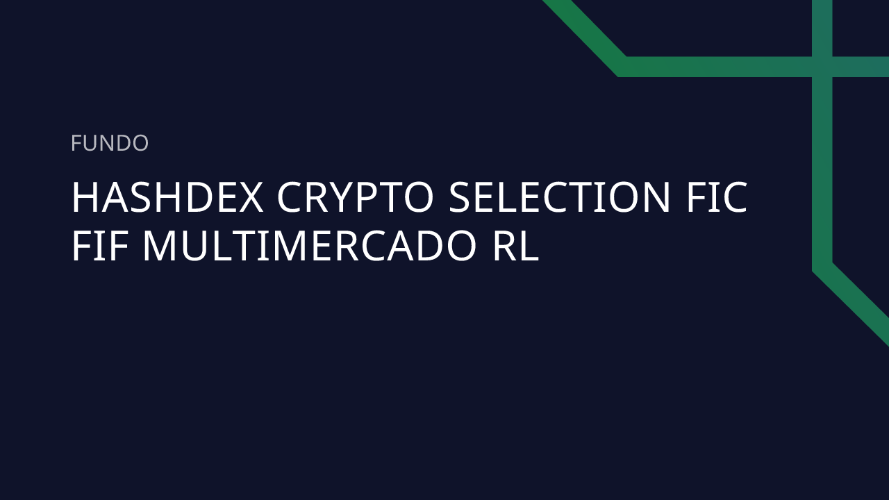 Fundo Hashdex Crypto Selection FIC FIF Multimercado RL