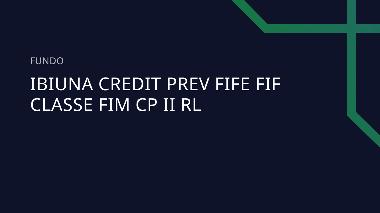 Fundo Ibiuna Credit Prev Fife FIF Classe FIM CP II RL