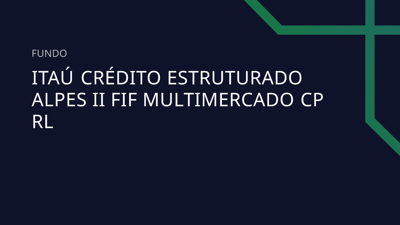 Fundo Itaú Crédito Estruturado Alpes II FIF Multimercado CP RL