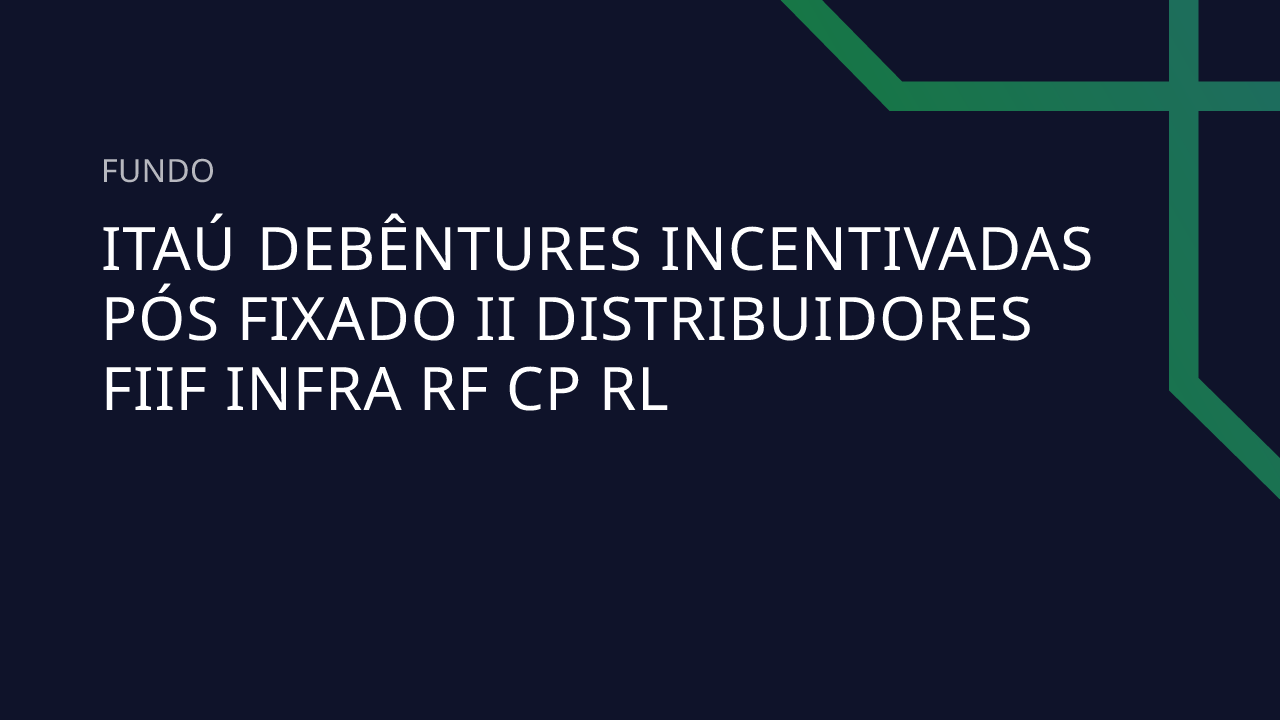 Fundo Itaú Debêntures Incentivadas Pós Fixado II Distribuidores Fiif ...