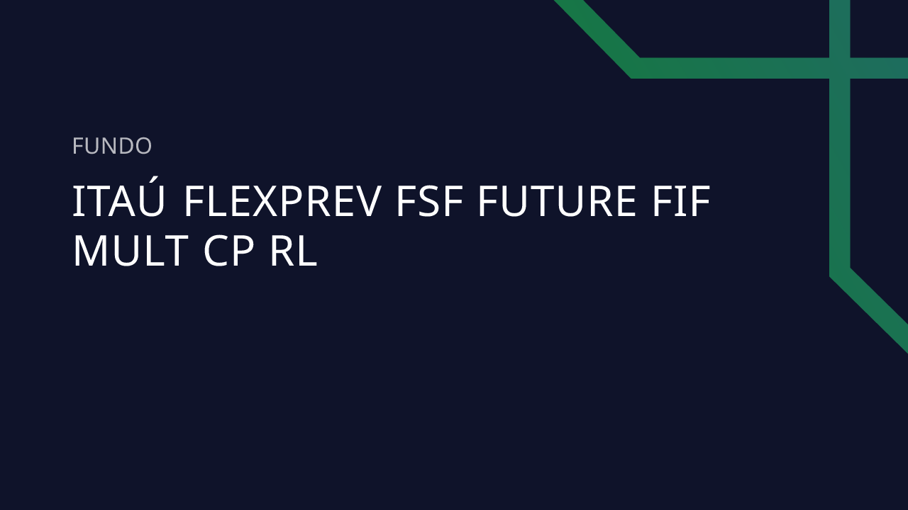 Fundo Itaú Flexprev FSF Future FIF Mult CP RL