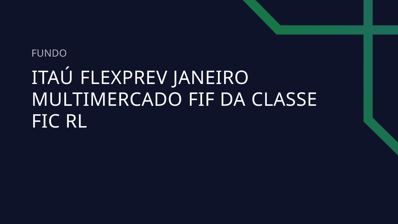 Fundo Itaú Flexprev Janeiro Multimercado FIF DA Classe FIC RL