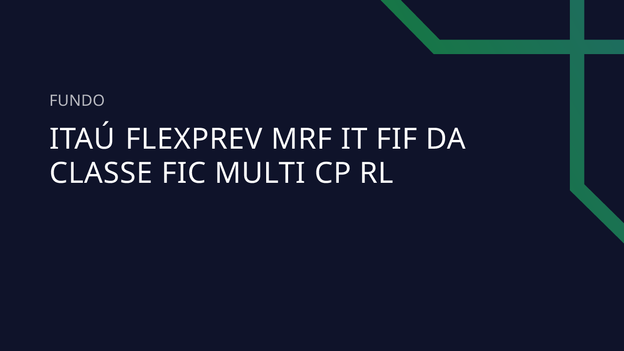 Fundo Itaú Flexprev MRF IT FIF DA Classe FIC Multi CP RL
