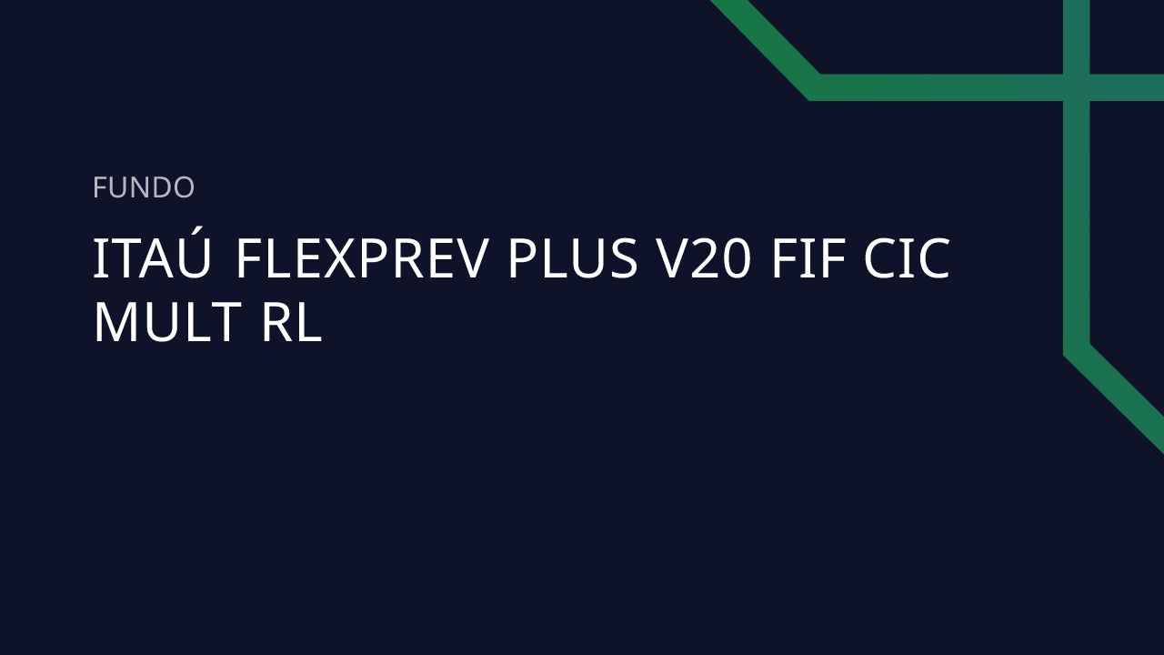 Fundo Itaú Flexprev PLUS V20 FIF CIC Mult RL - 03.364.147/0001-59