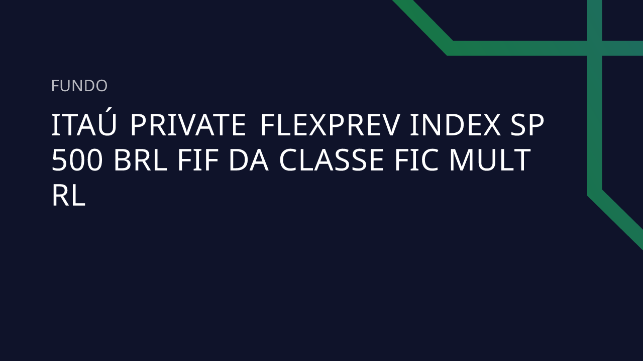 Fundo Itaú Private Flexprev Index SP 500 BRL FIF DA Classe FIC Mult RL