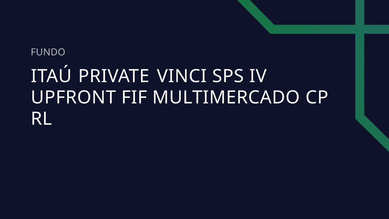 Fundo Itaú Private Vinci SPS IV Upfront FIF Multimercado CP RL