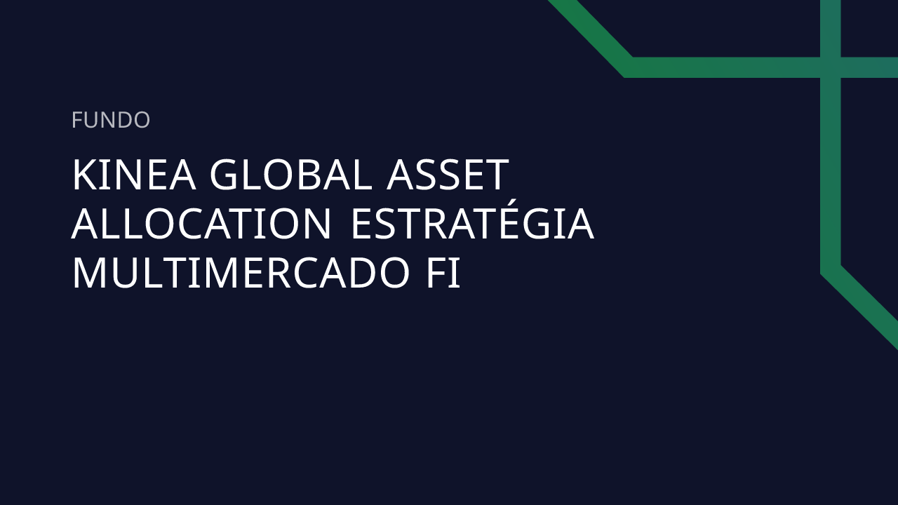 Fundo Kinea Global Asset Allocation Estratégia Multimercado FI