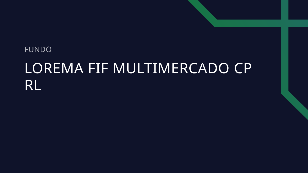 Fundo Lorema FIF Multimercado CP RL - 11.275.059/0001-09