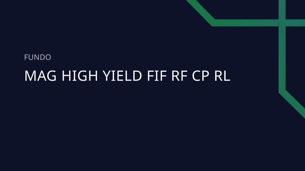 Fundo MAG HIGH Yield FIF RF CP RL - 57.527.539/0001-10