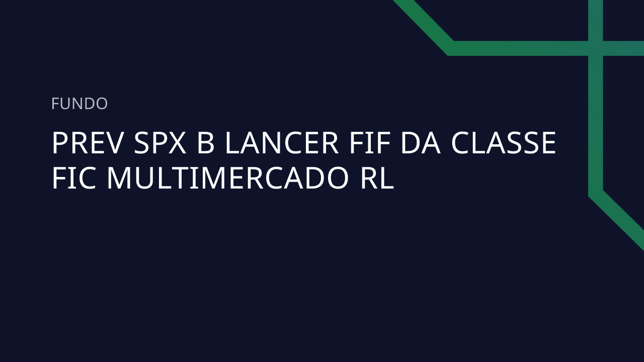 Fundo Prev SPX B Lancer FIF DA Classe FIC Multimercado RL
