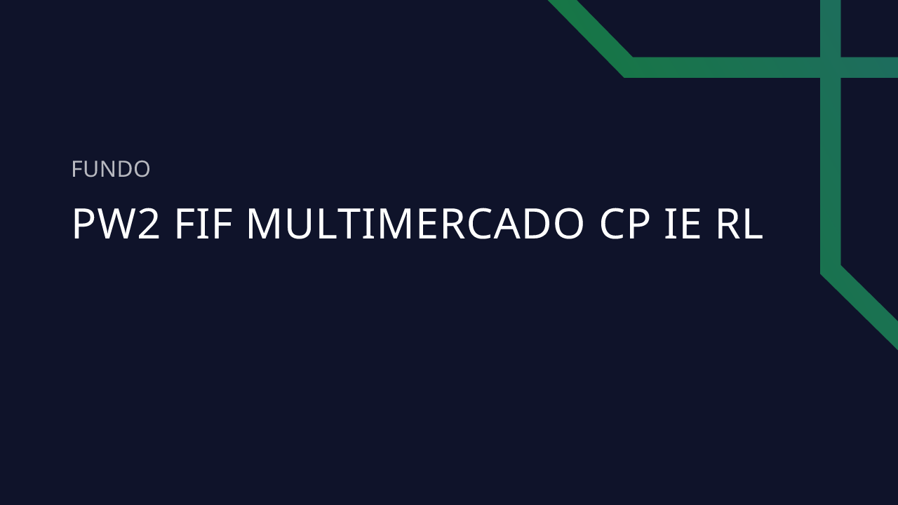 Fundo PW2 FIF Multimercado CP IE RL - 26.313.391/0001-98