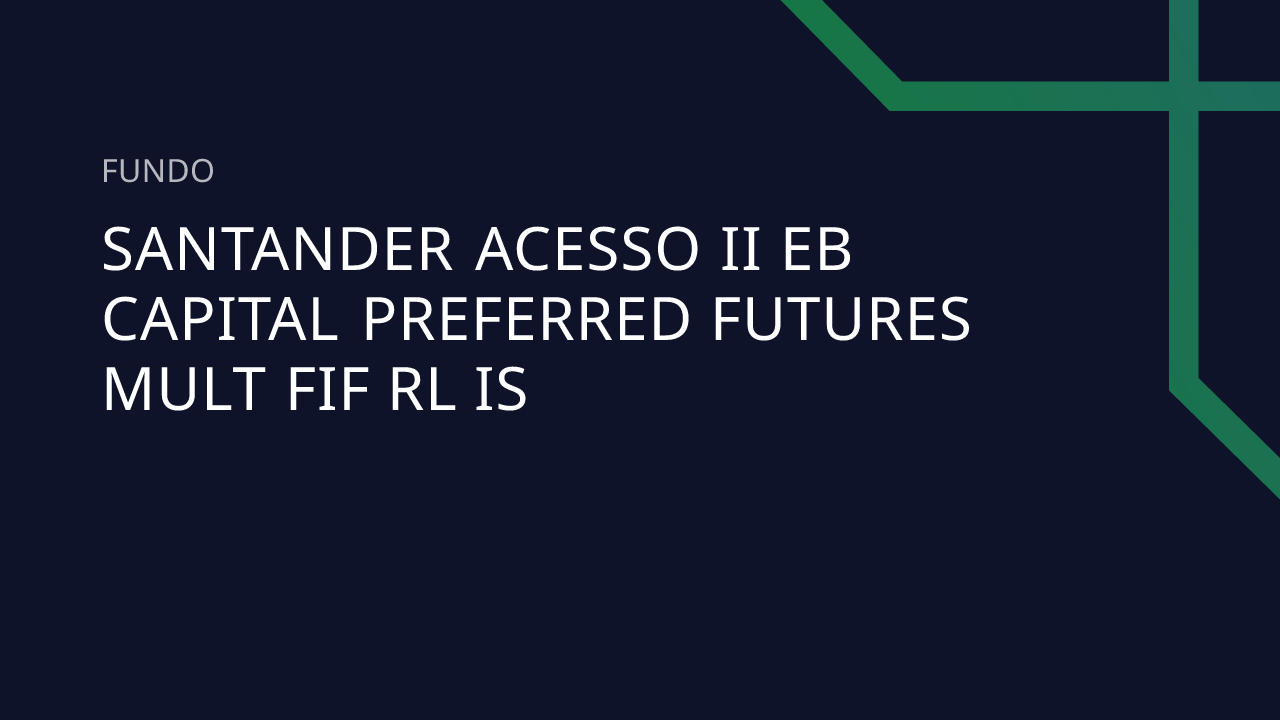 Fundo Santander Acesso II EB Capital Preferred Futures Mult FIF RL IS