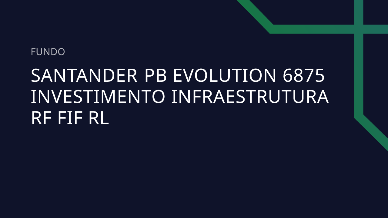 Fundo Santander PB Evolution 6875 Investimento Infraestrutura RF FIF RL