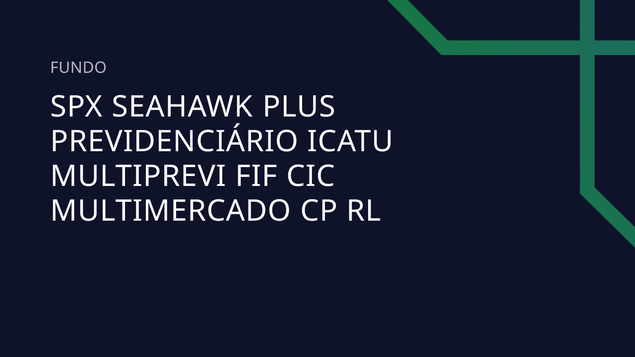 Fundo SPX Seahawk PLUS Previdenciário Icatu Multiprevi FIF CIC ...