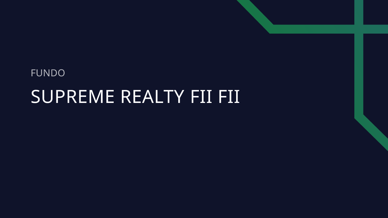Fundo Supreme Realty FII FII - 14.074.706/0001-02