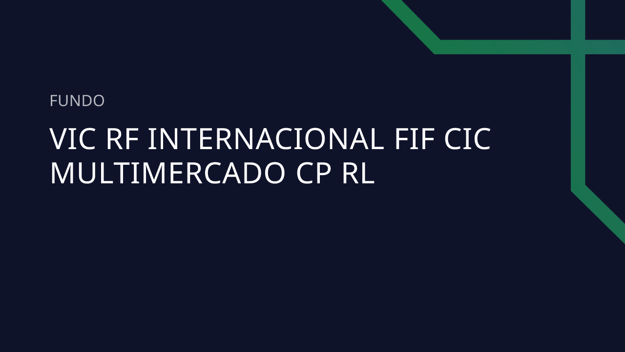 Fundo VIC RF Internacional FIF CIC Multimercado CP RL