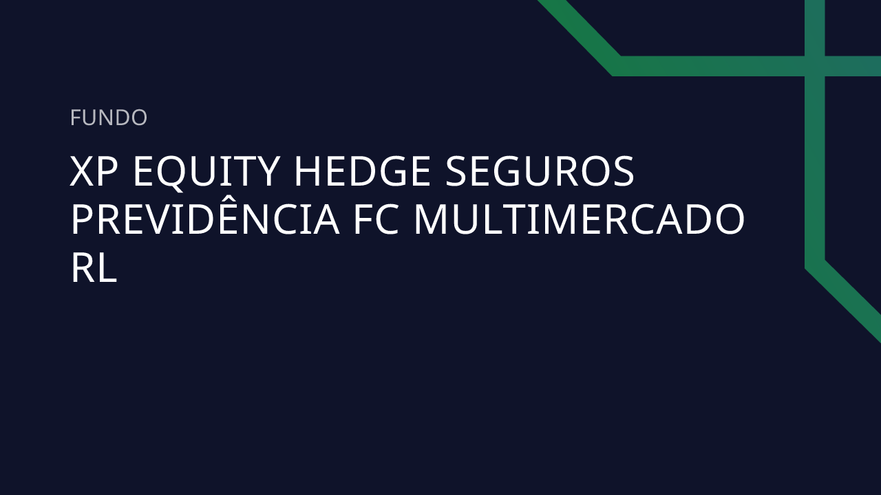 Fundo XP Equity Hedge Seguros Previdência FC Multimercado RL