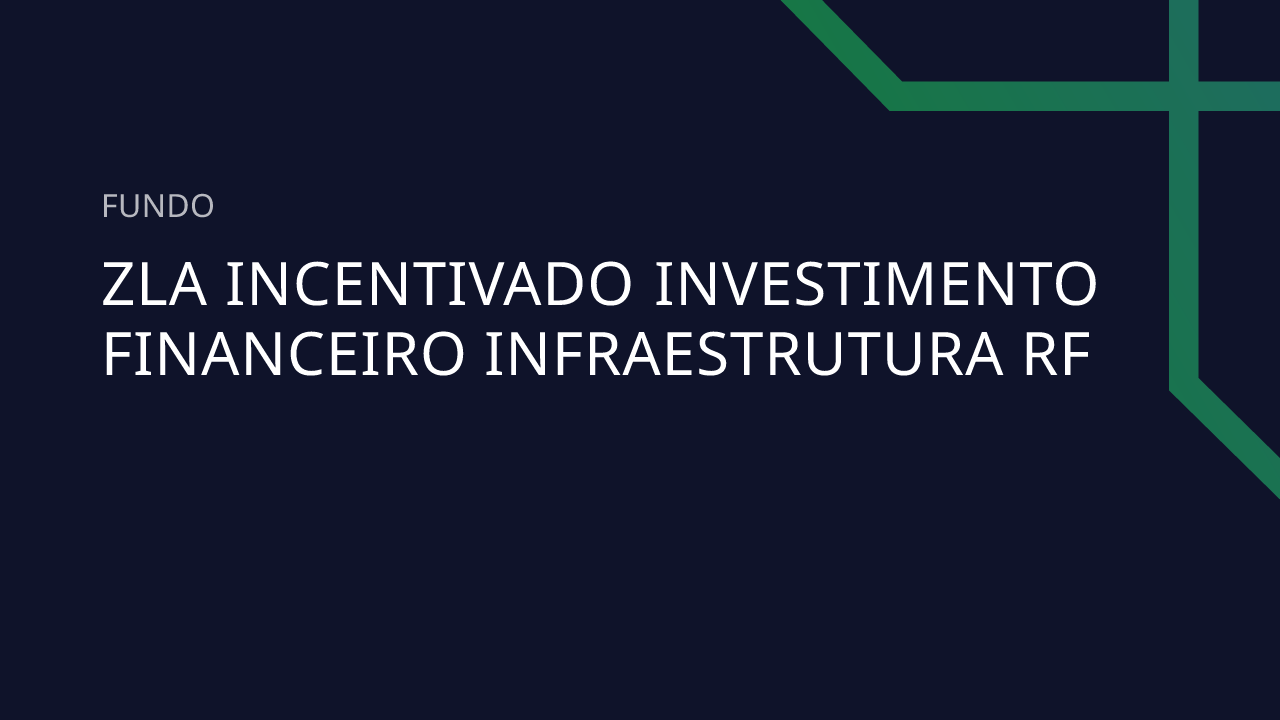 Fundo Zla Incentivado Investimento Financeiro Infraestrutura RF